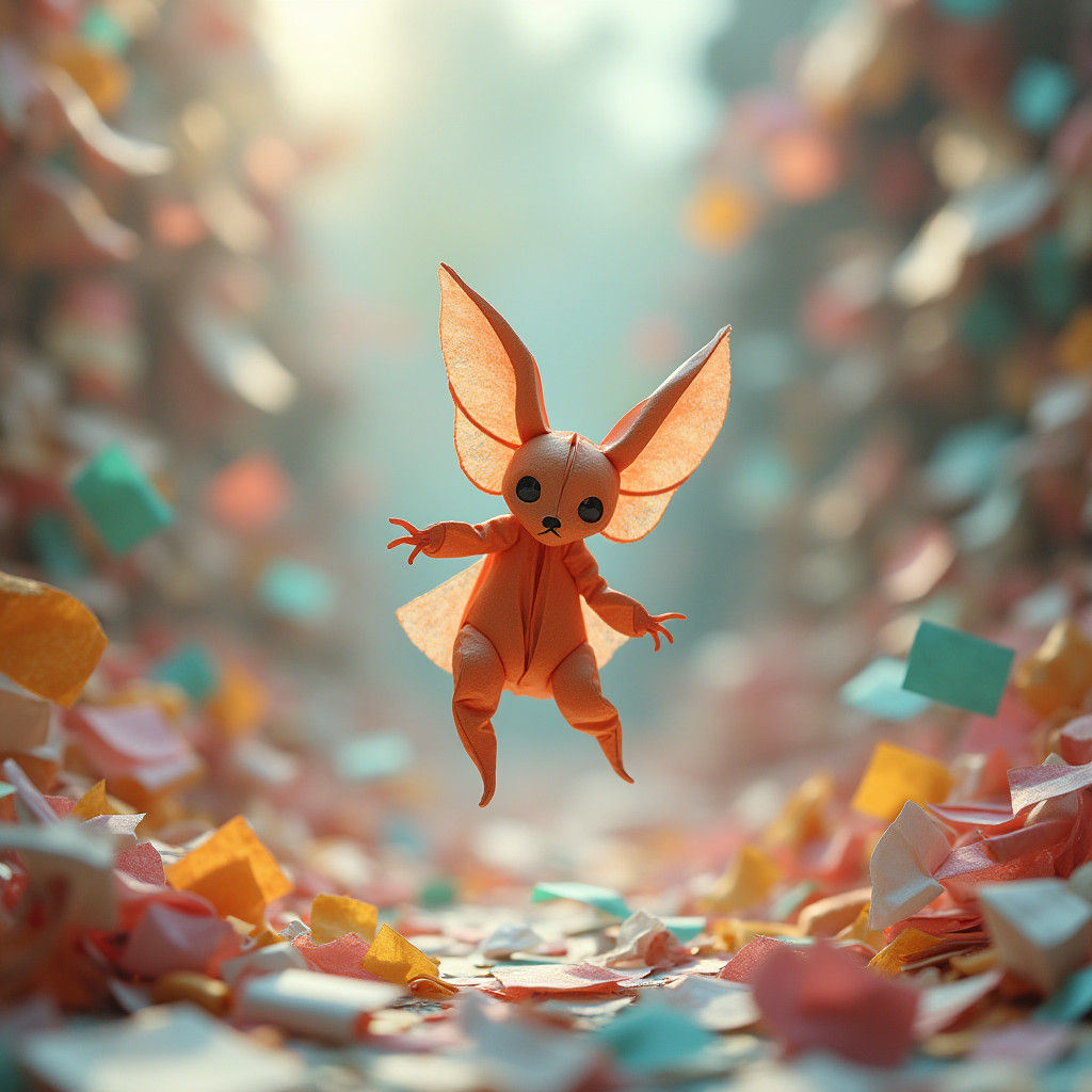 Origami in Paper Chaos: Surrealist Papercraft Art