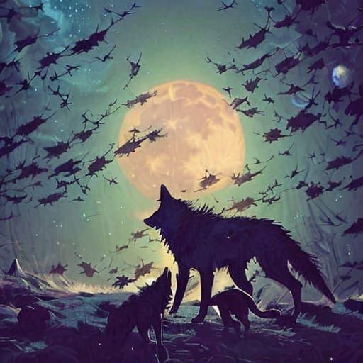 Majestic Wolves in the Wild