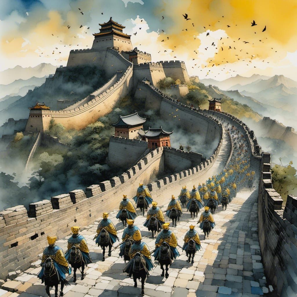 Terracotta Army Marches on Great Wall of China