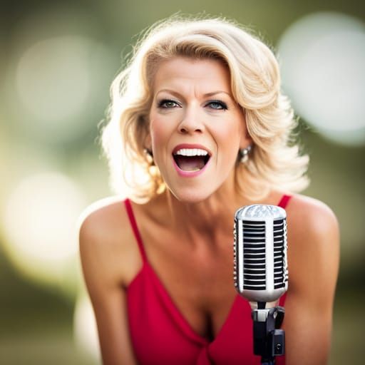 Hannah Waddingham Singing: Professional Photography Portrait