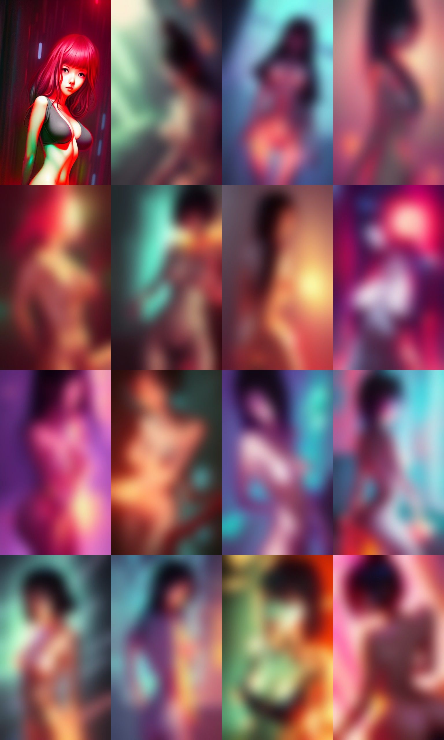 Cyberpunk Asian Girl in Ooze, Animation Style