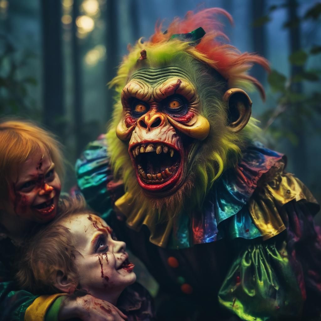 Eerie Zombie Monkey Leprechaun in Dark Fantasy Photography