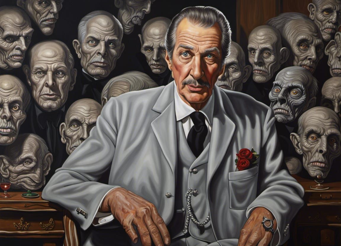 Vincent Price in the prop room