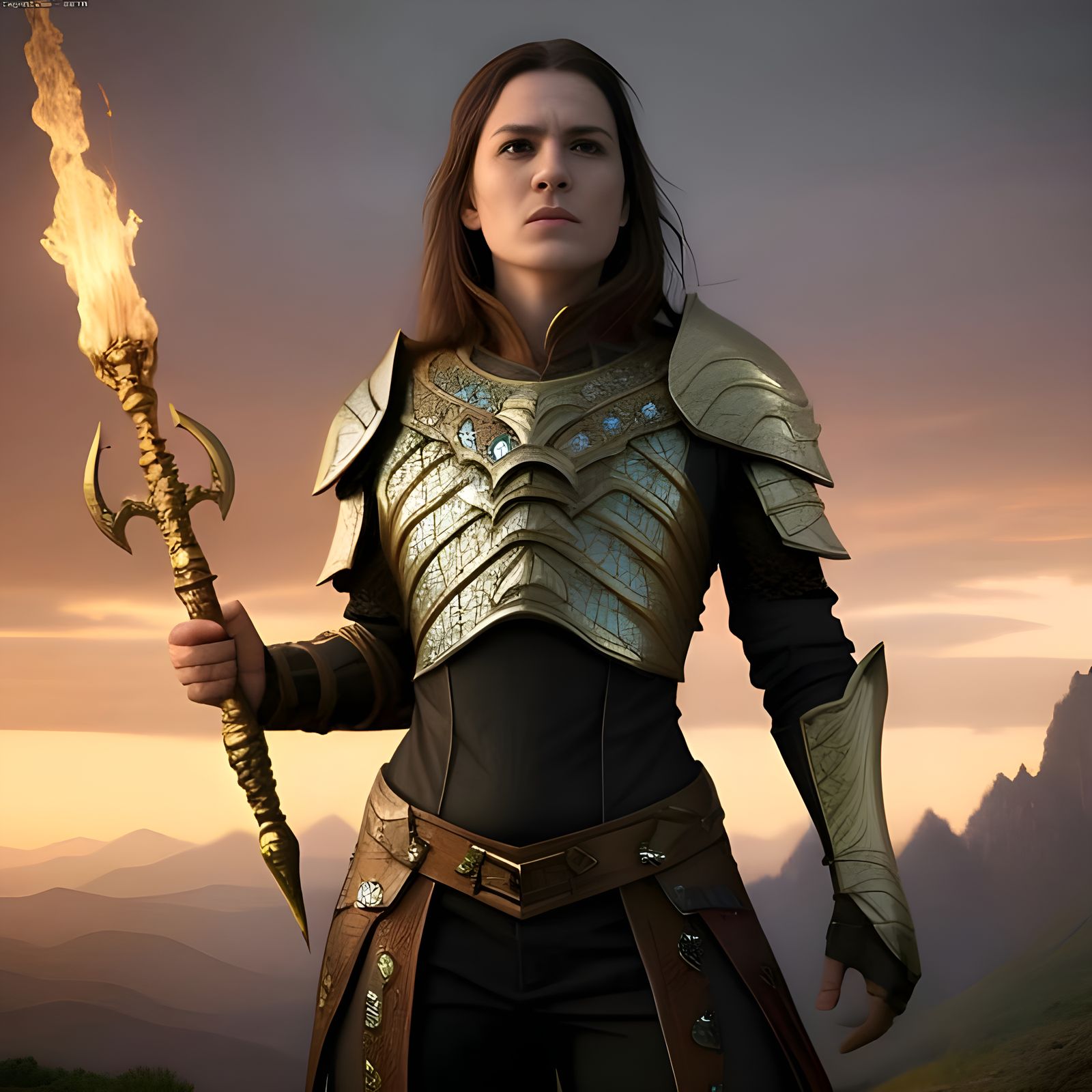 Golden Dragonborn Wizard in Hyperrealistic Detail