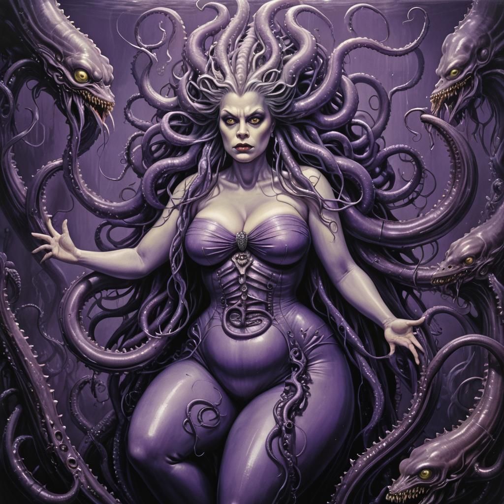 Ursula as HR Giger-Inspired Sea Witch