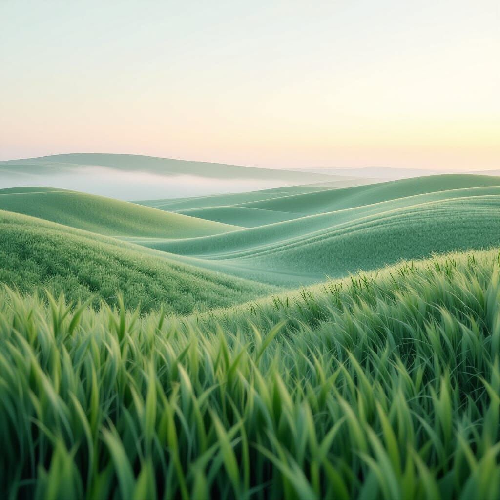 Ethereal Open Field in Abstract Expressionist Style