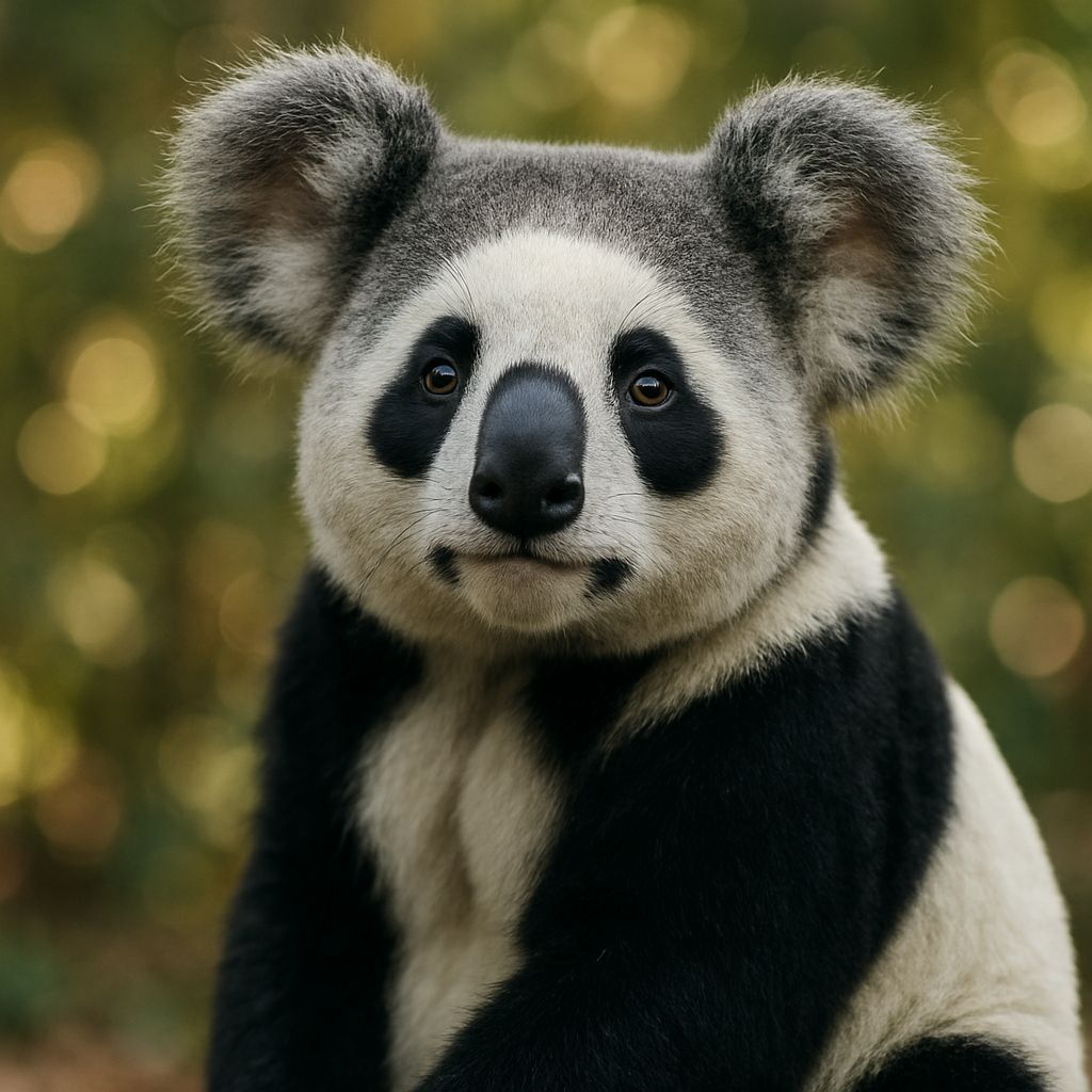 Koala Panda Bear Hybrid in Natural Lighting