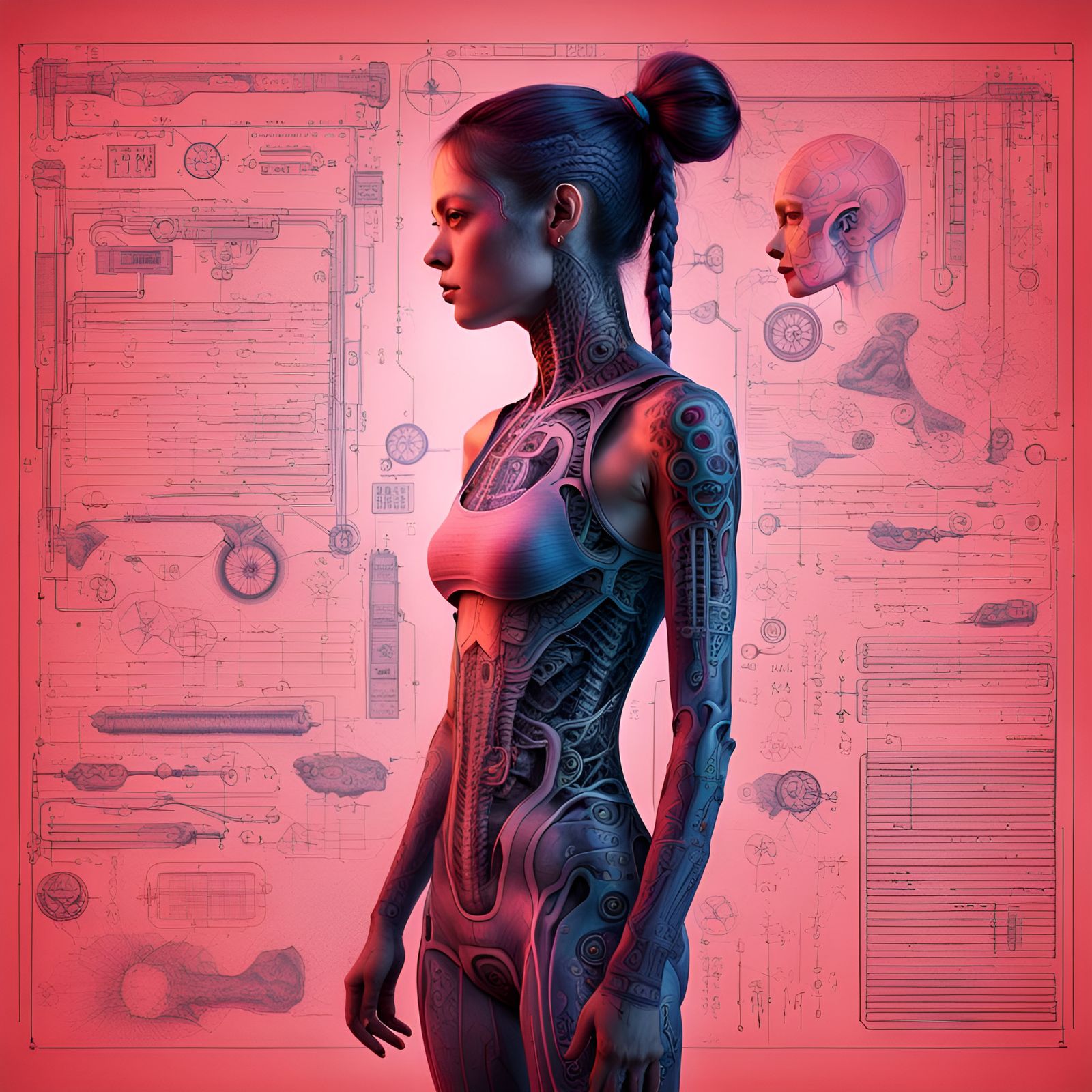 Cyborg Goddess Emerges from Giger-Inspired Metamorphosis