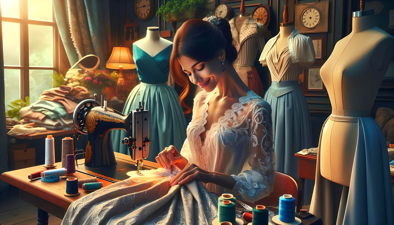 Intricate 50's Style Tailor: Hyperrealistic CGI Art