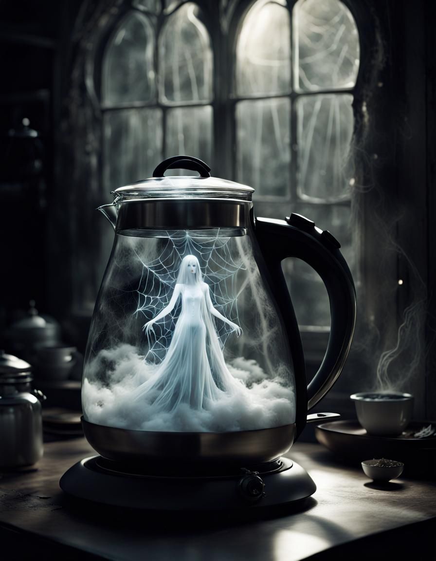 Ethereal Ghost Apparition in Haunted Kettle