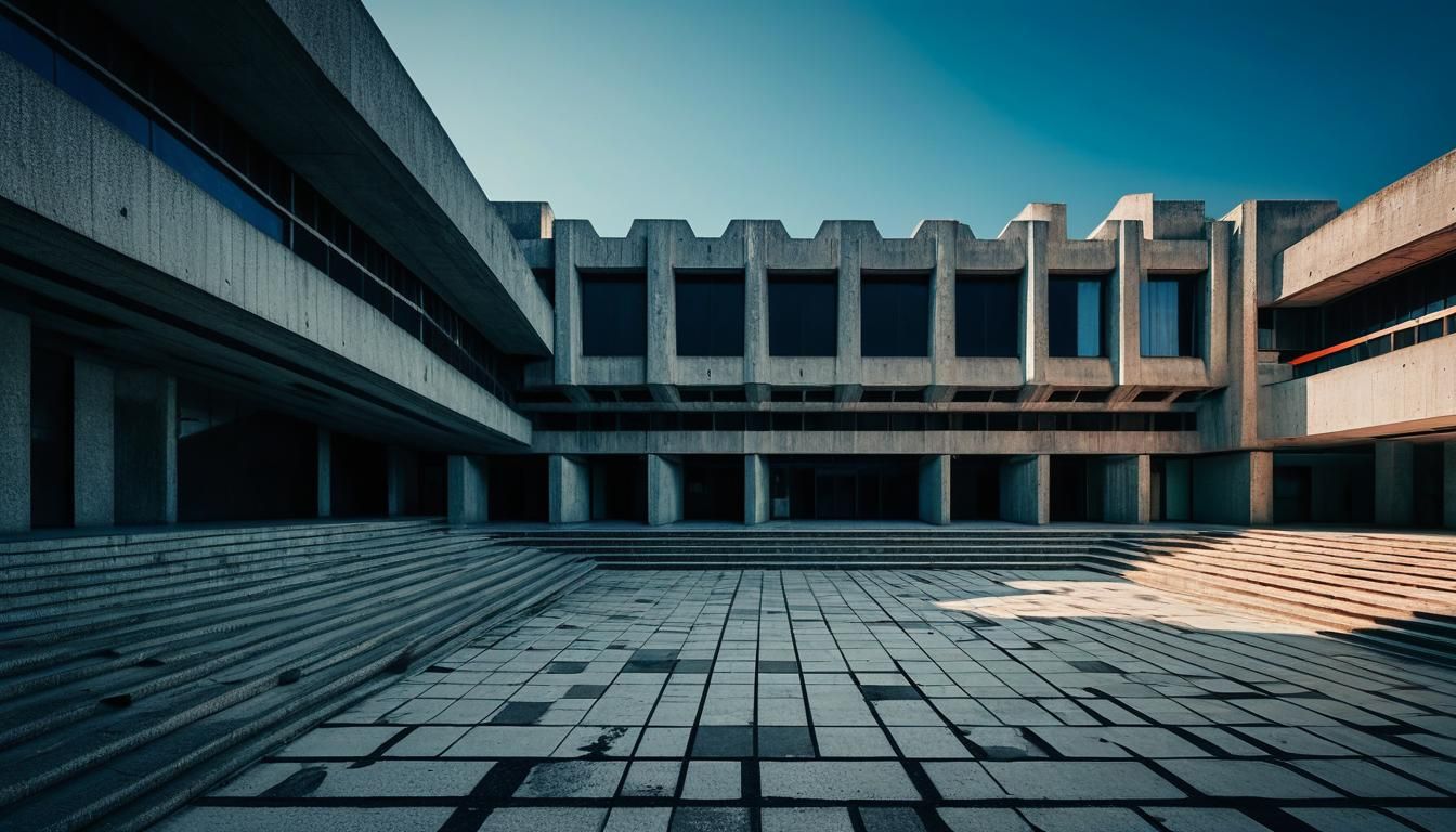 Brutalist Memorial and Town Hall in Montenegro