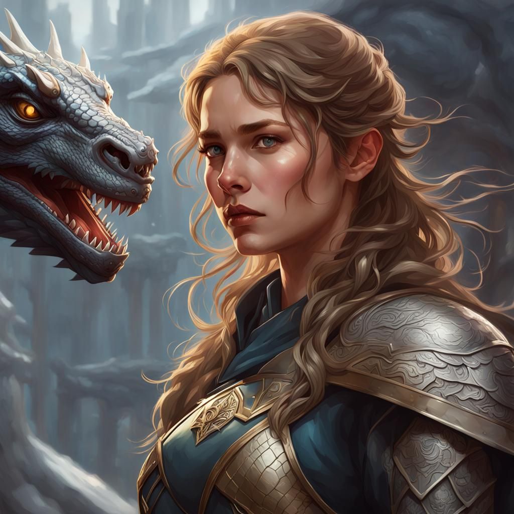 Dragon Rider Unleashes Lightning, Hyperdetailed Digital Art