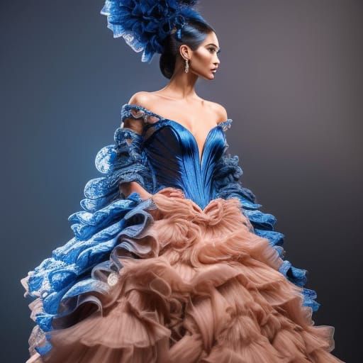 Blue fantasy gowns