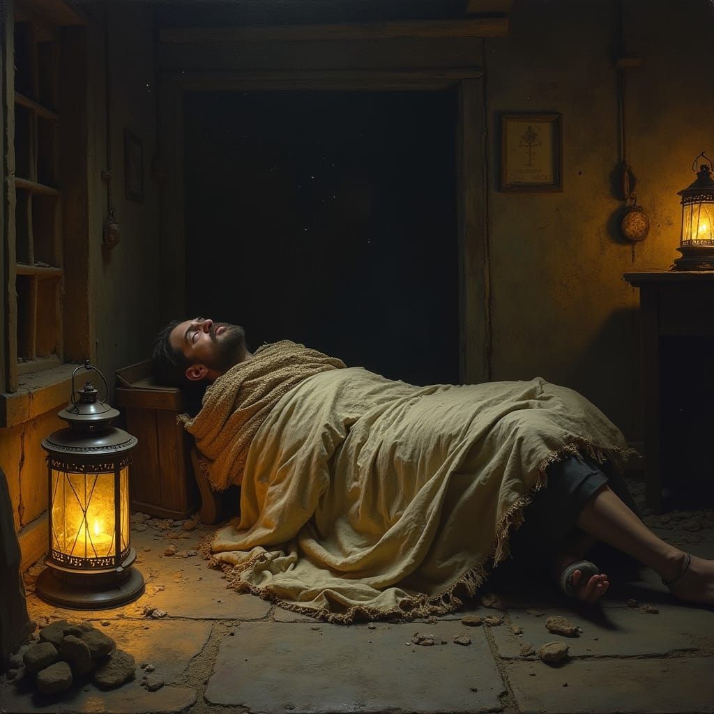 Golem's Stillness: A Nostalgic, Melancholic Scene