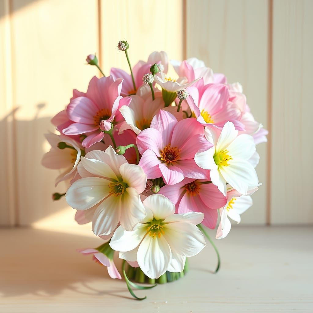 Impressionist Floral Arrangement in Pastel Hues