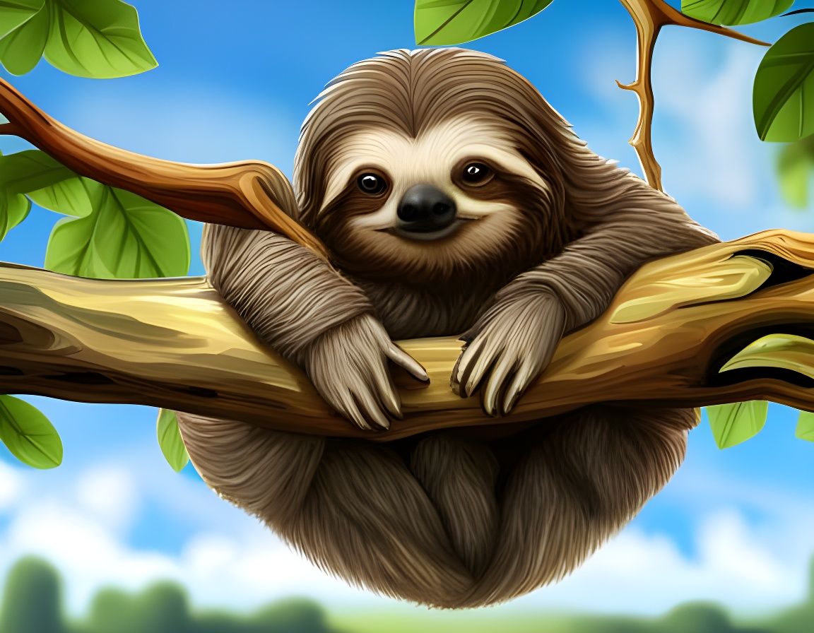 A Sloth relaxing.