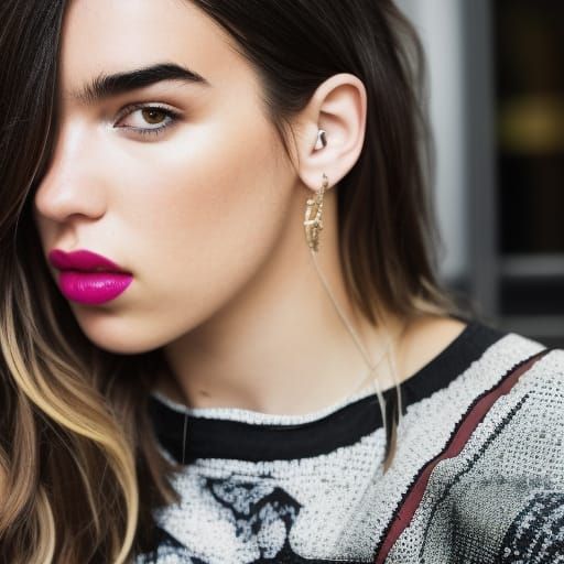 Photo of a Beautiful Woman with Blue Eyes