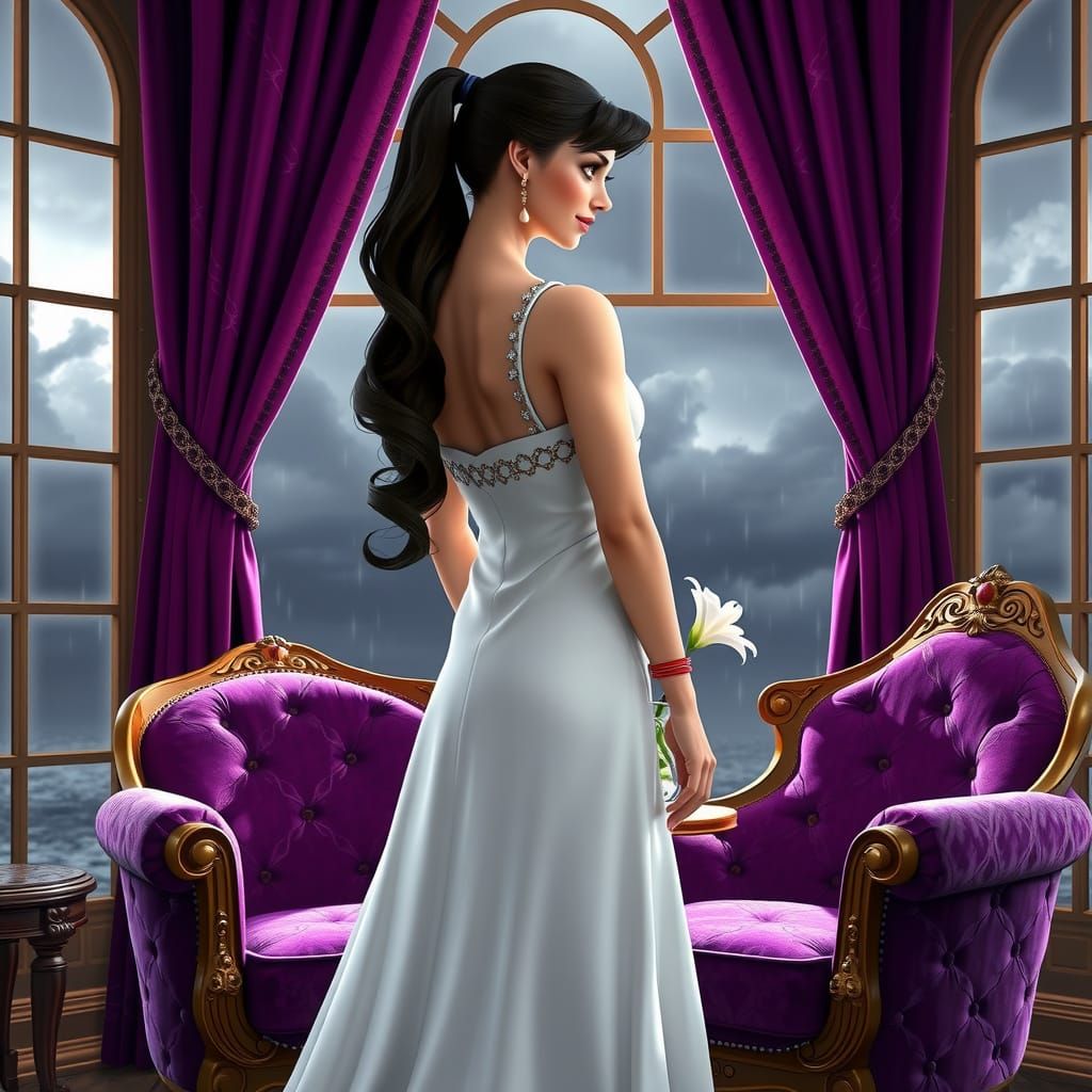 Meg in Regal, Lavish Winter Portrait