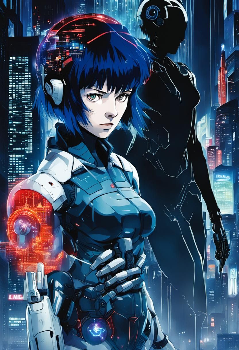 Ghost in the Shell Inspired Cyberpunk Scene