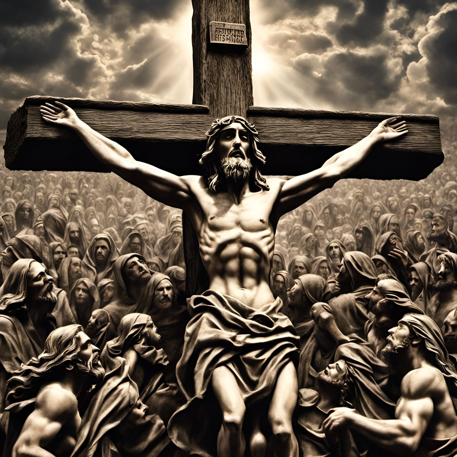 Jesus on the Cross: A Hyperrealistic Depiction