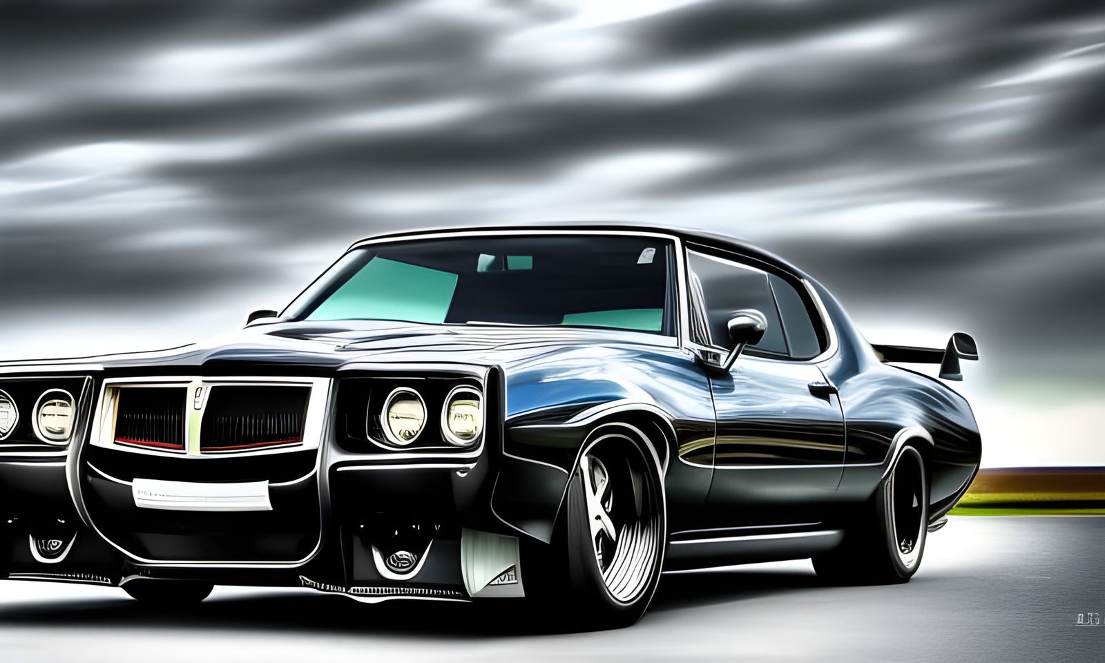 Black Pontiac GTO in Japan, Realistic HD Render