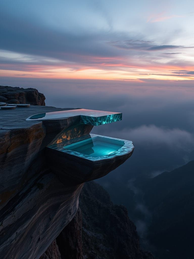 Implausible Cantilevering Optical Disillusion Infinity Edge Swimming Pools