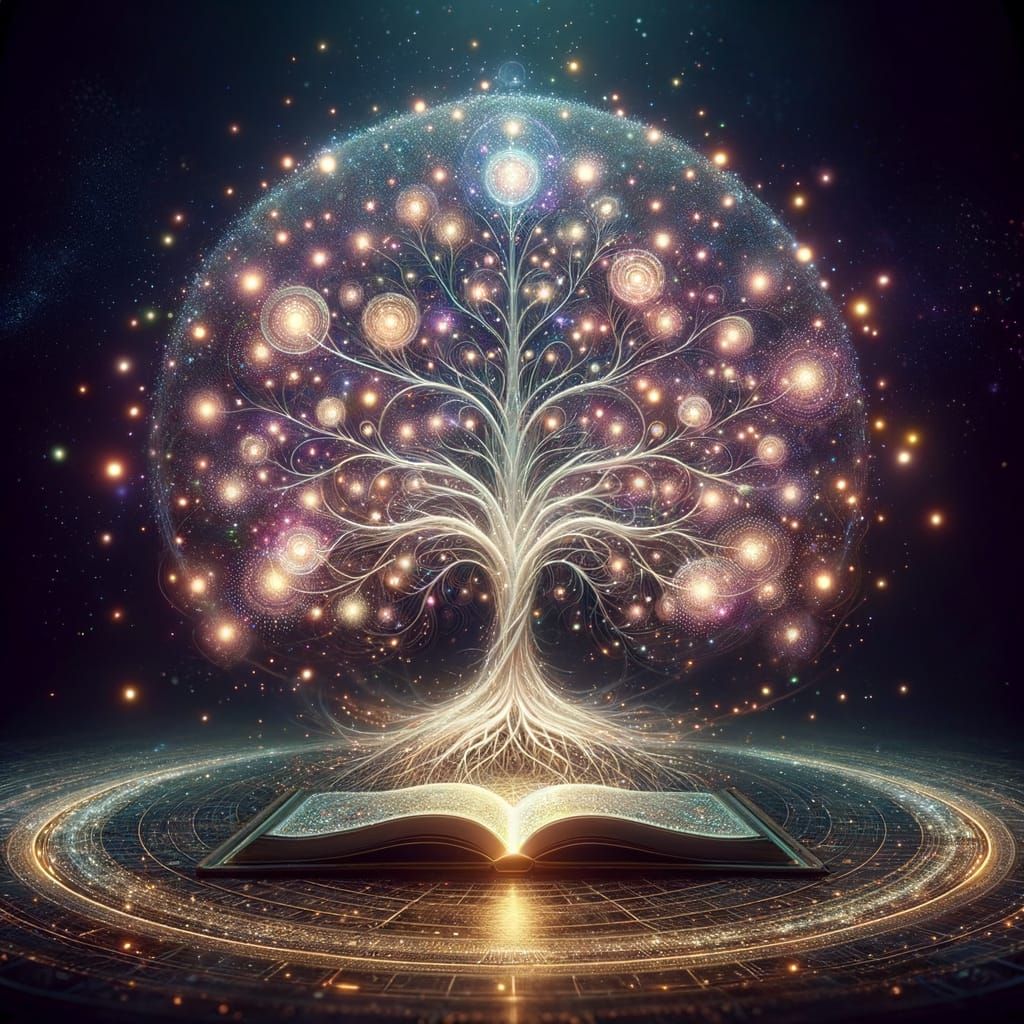 Ethereal Tree of Life with Glowing Orbs