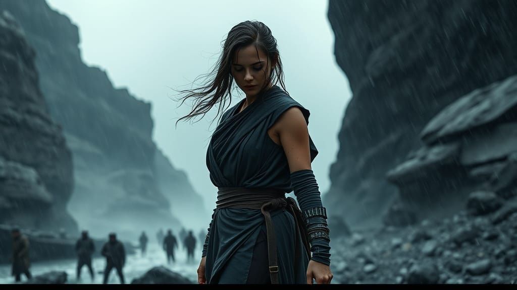 Rey Skywalker Drenched in Kamino Storm