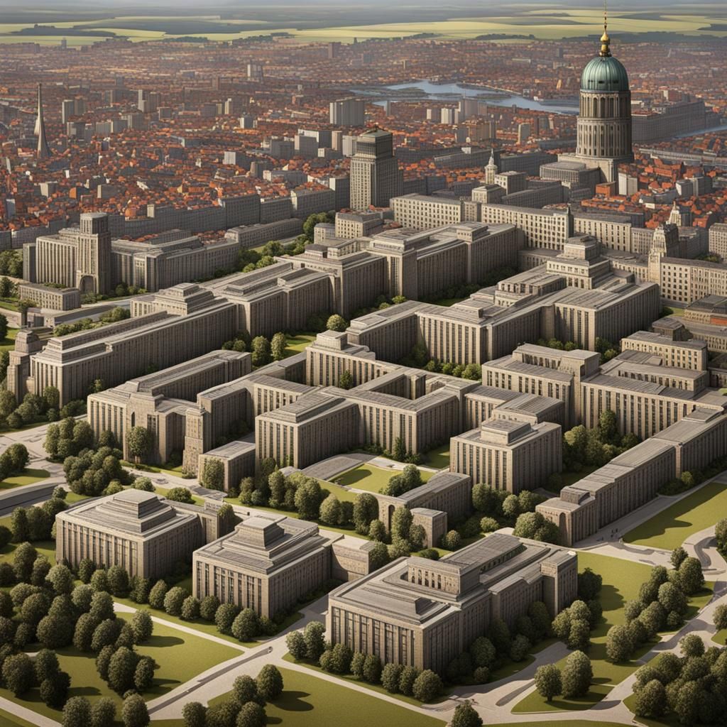 Retro-Futuristic City: Viking Architecture Meets 1950s Desig...