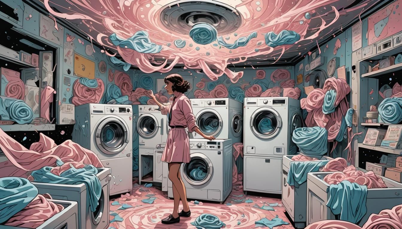 Surreal Comic Book Art: Laundry Cinema