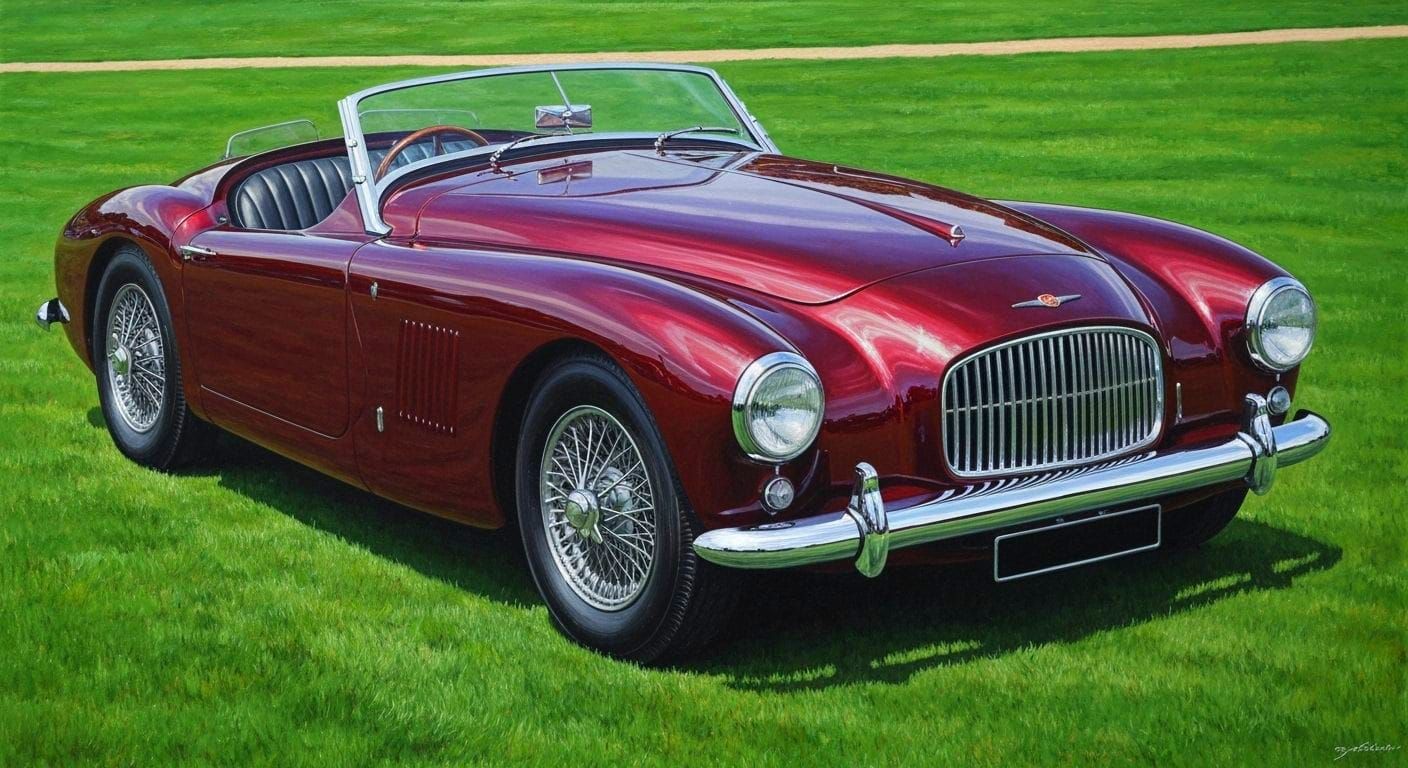 1952 Allard J2X Roadster as NC Wyeth Painting