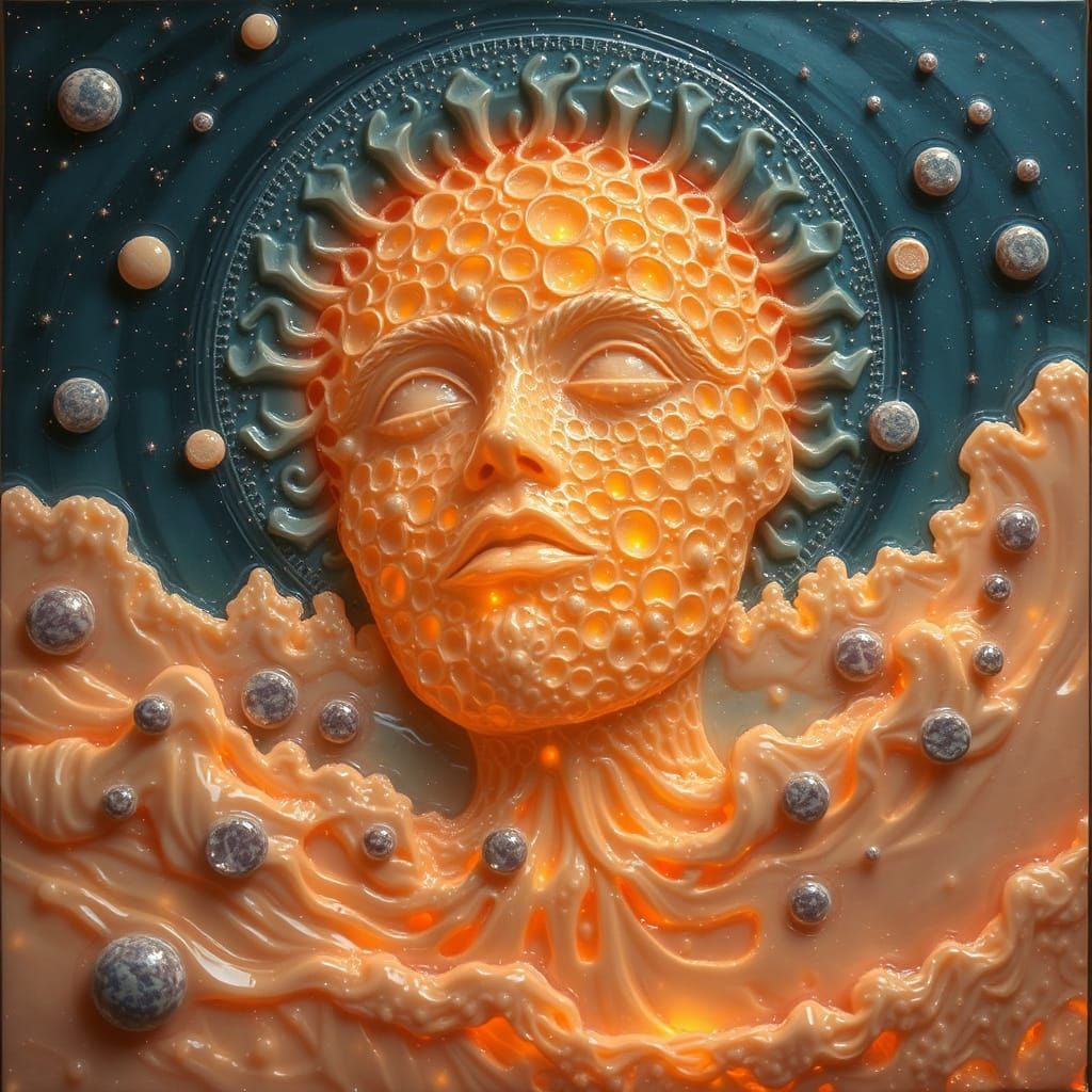 Ethereal Entity in Abstract Expressionist Style