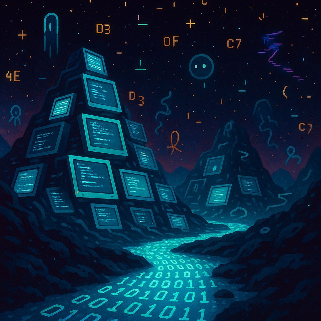 Surreal Digital Landscape: Mountains of Monitors, Rivers of ...