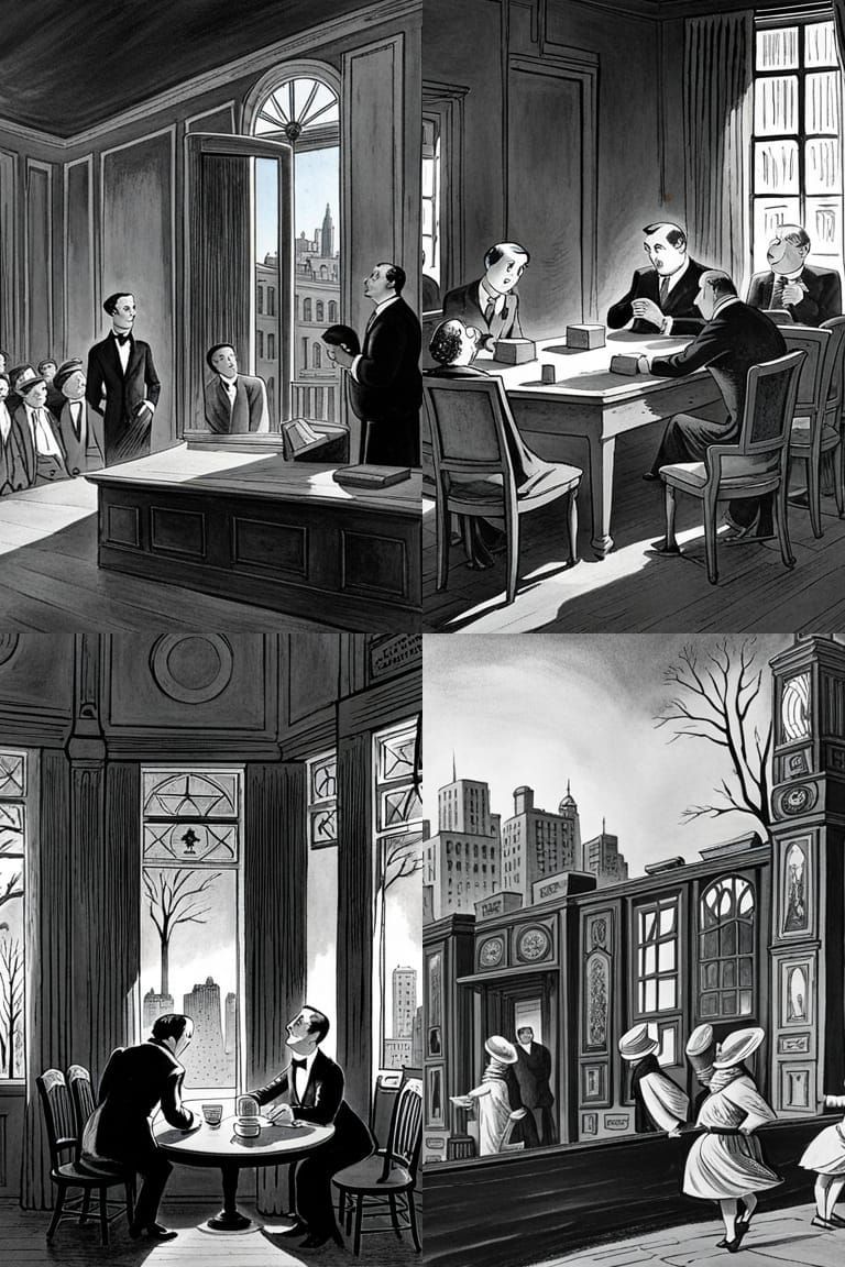 Vintage Macabre Cartoon Illustration