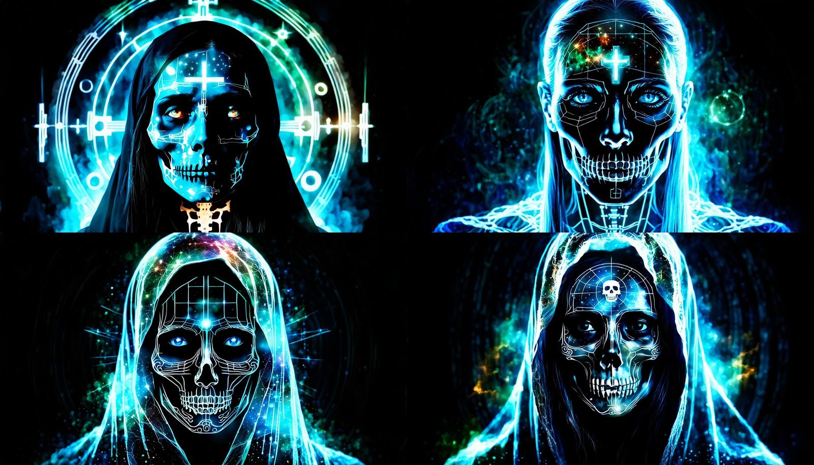 Holographic Portrait of a Sci-Fi Woman