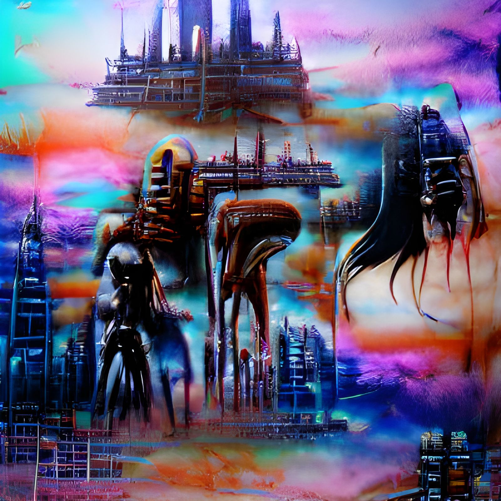 Star Wars in Cyberpunk Biopunk Horror Style