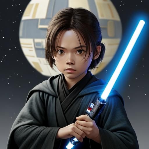 Star Wars Youngling Jedi with Lightsaber