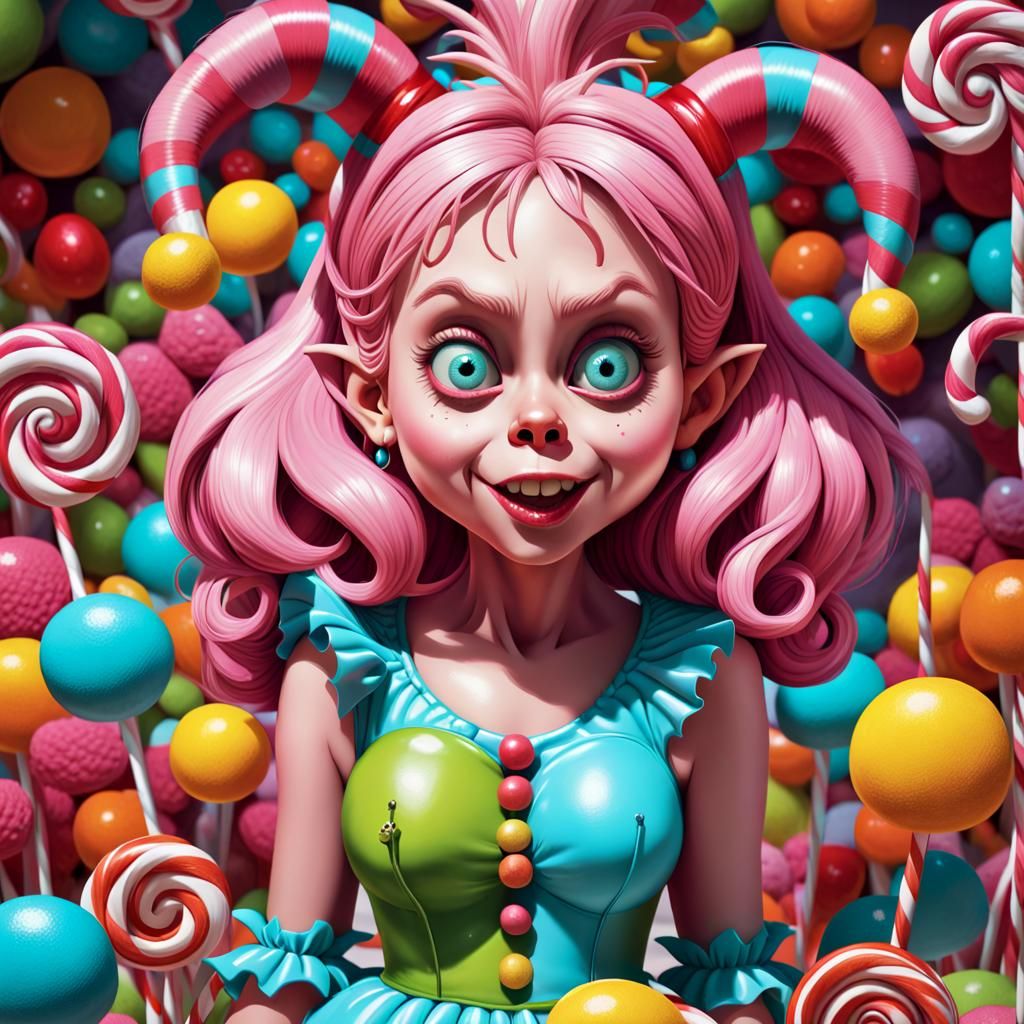 Cindy Lou Who Transformed into a Chocolatey Menace