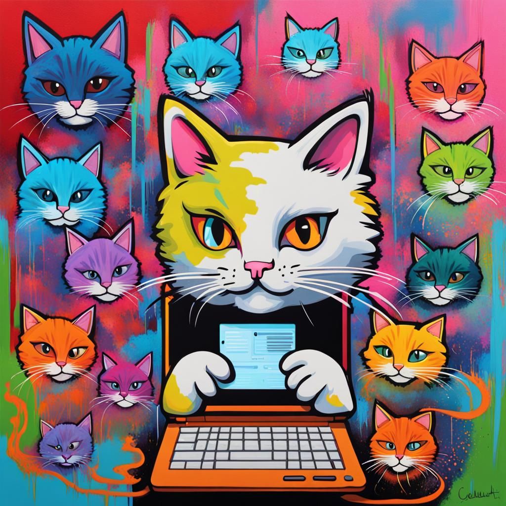 Tech-Savvy Kittens' Interspecies Communication App: Graffiti...