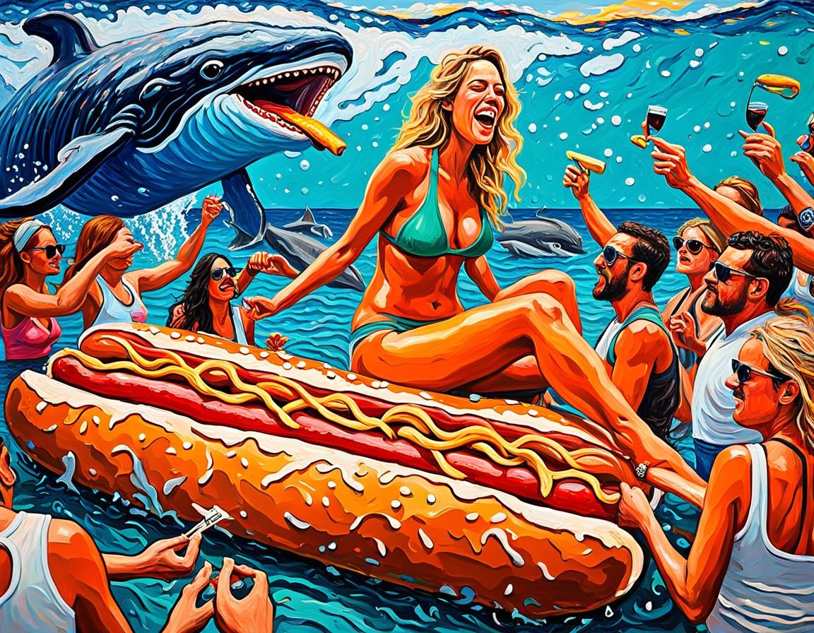Whale Bikini Hot Dog Party II