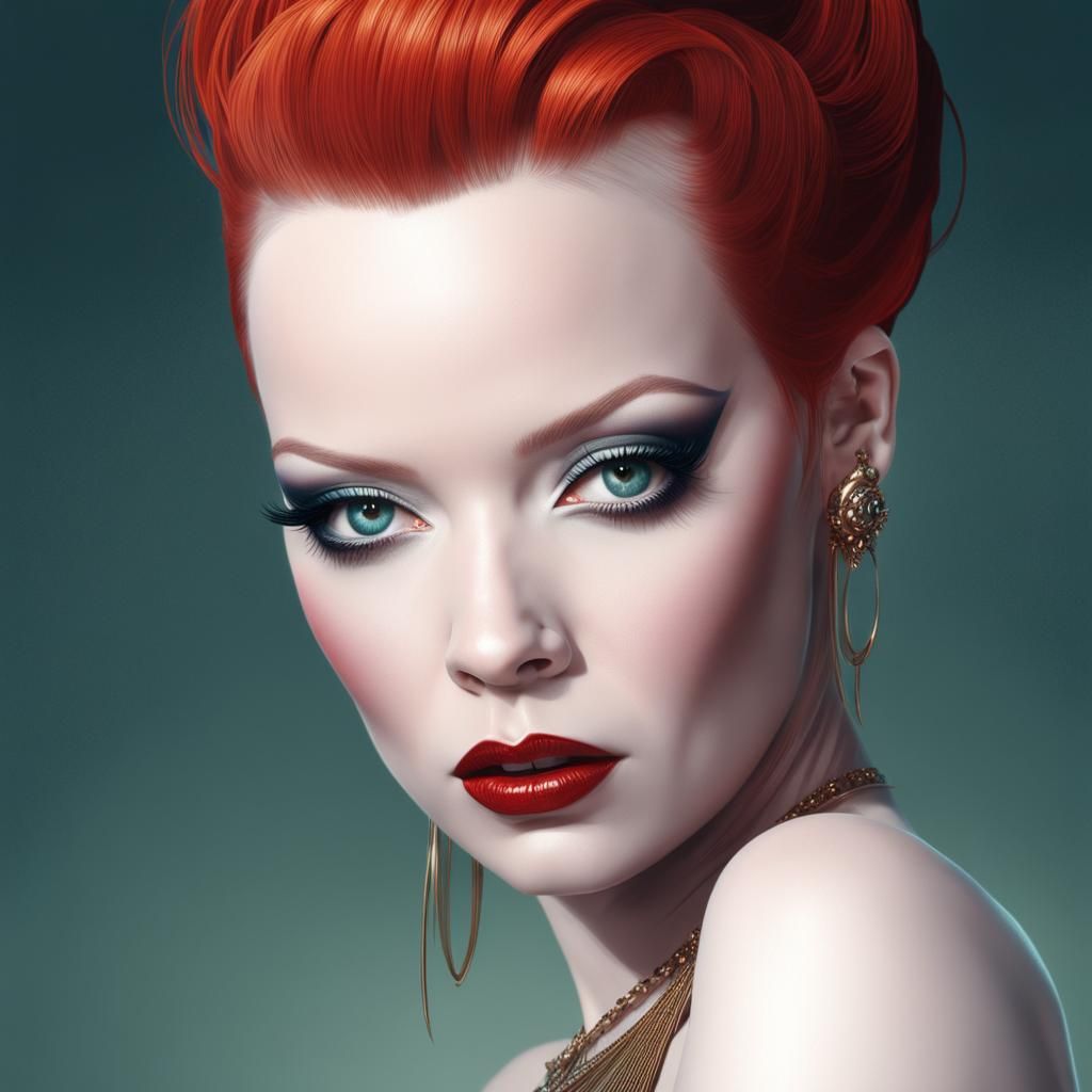 Shirley Manson with a youthful look like in her 90's music videos redux