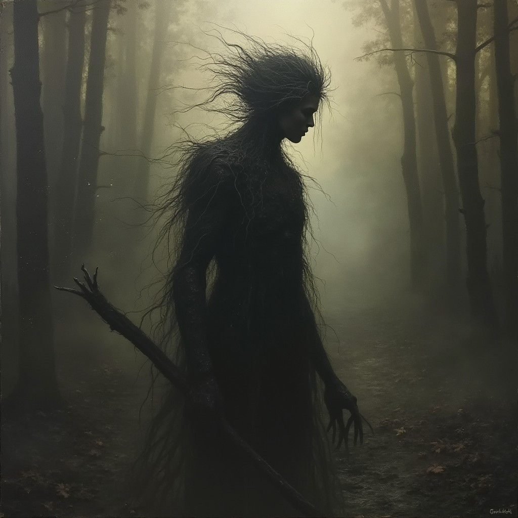 Gothic Horror Illustration in the Style of Doré