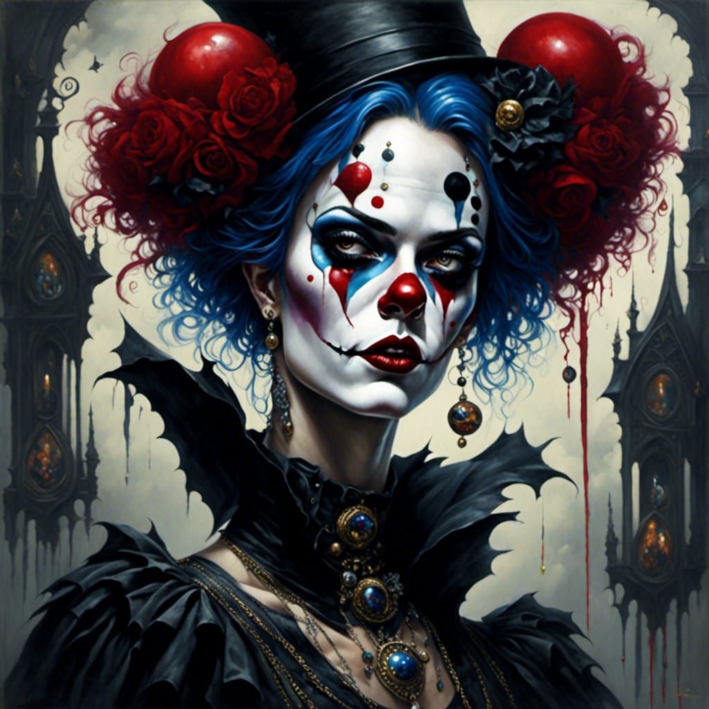 Goth Clown Generated by AI