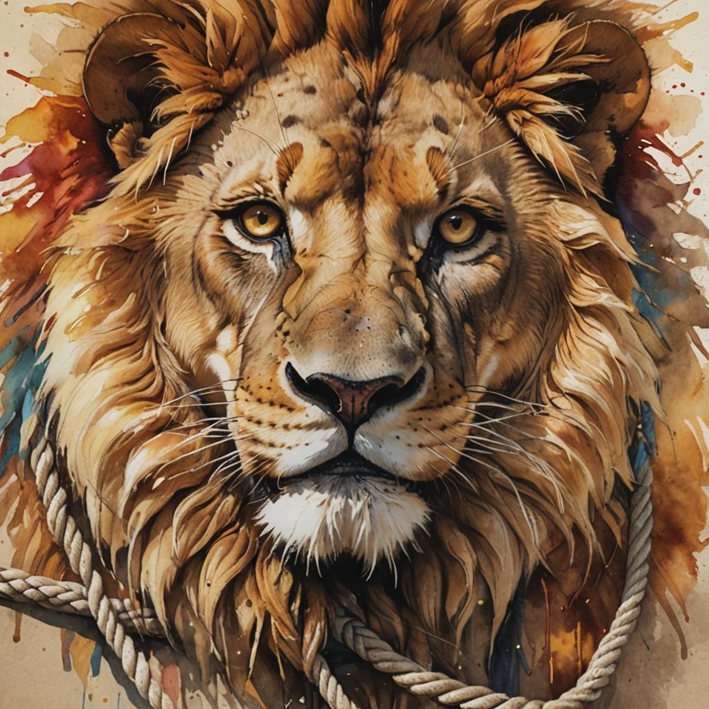 Lion Freed by Mouse: Hyperrealistic Concept Art