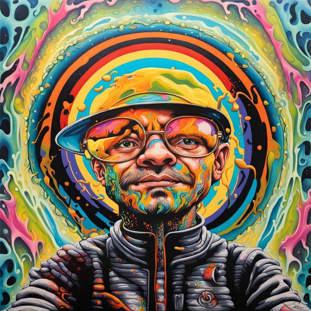 Graffiti Art with Melting Colors in Street Art Style