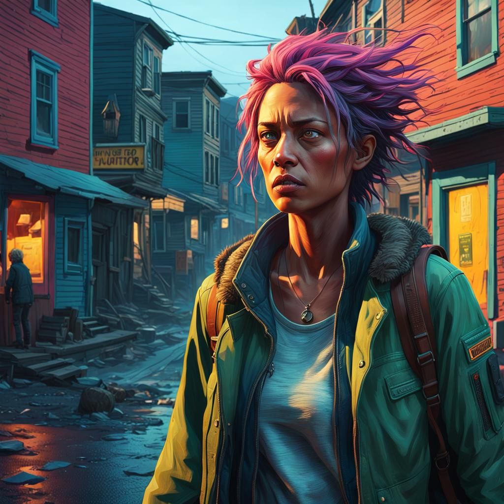 Monstrous Drifter Conceals Herself: Hyperrealistic Concept A...