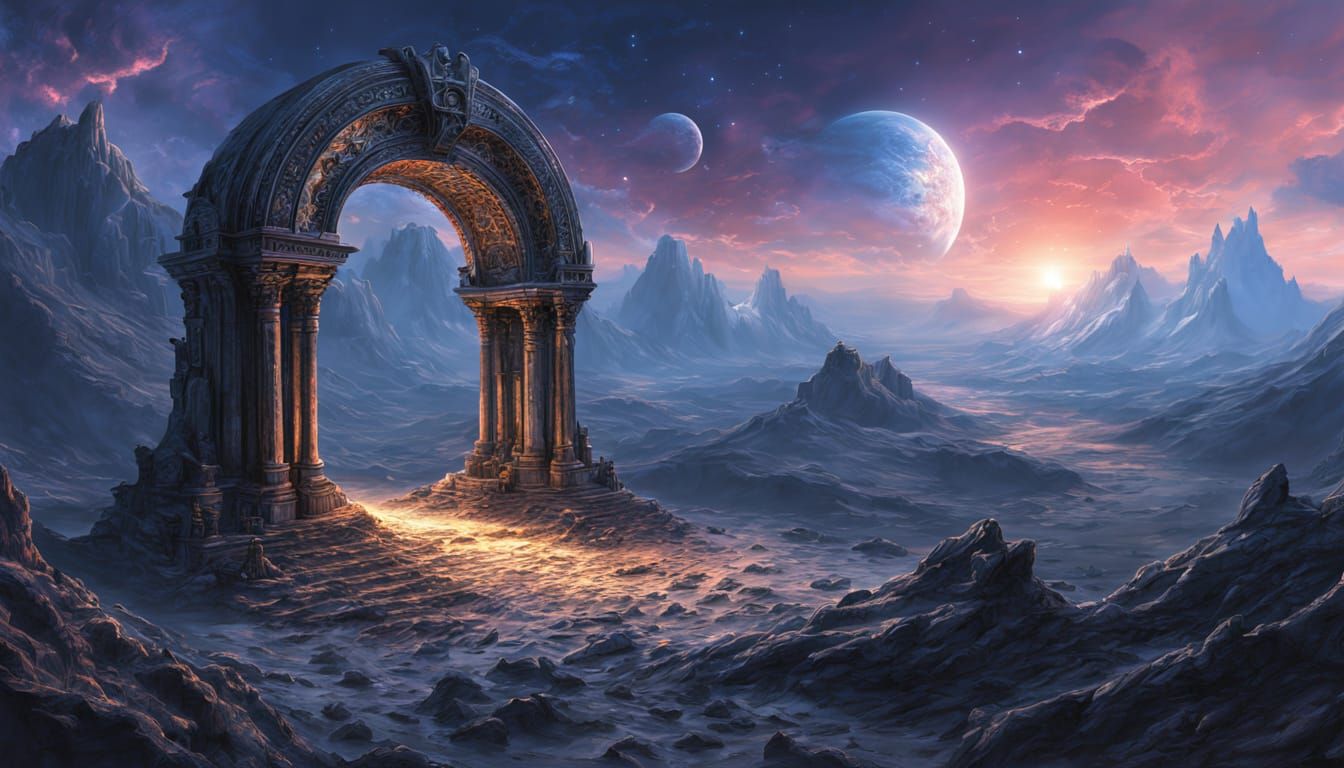 Obsidian Archway Portal to Another Dimension