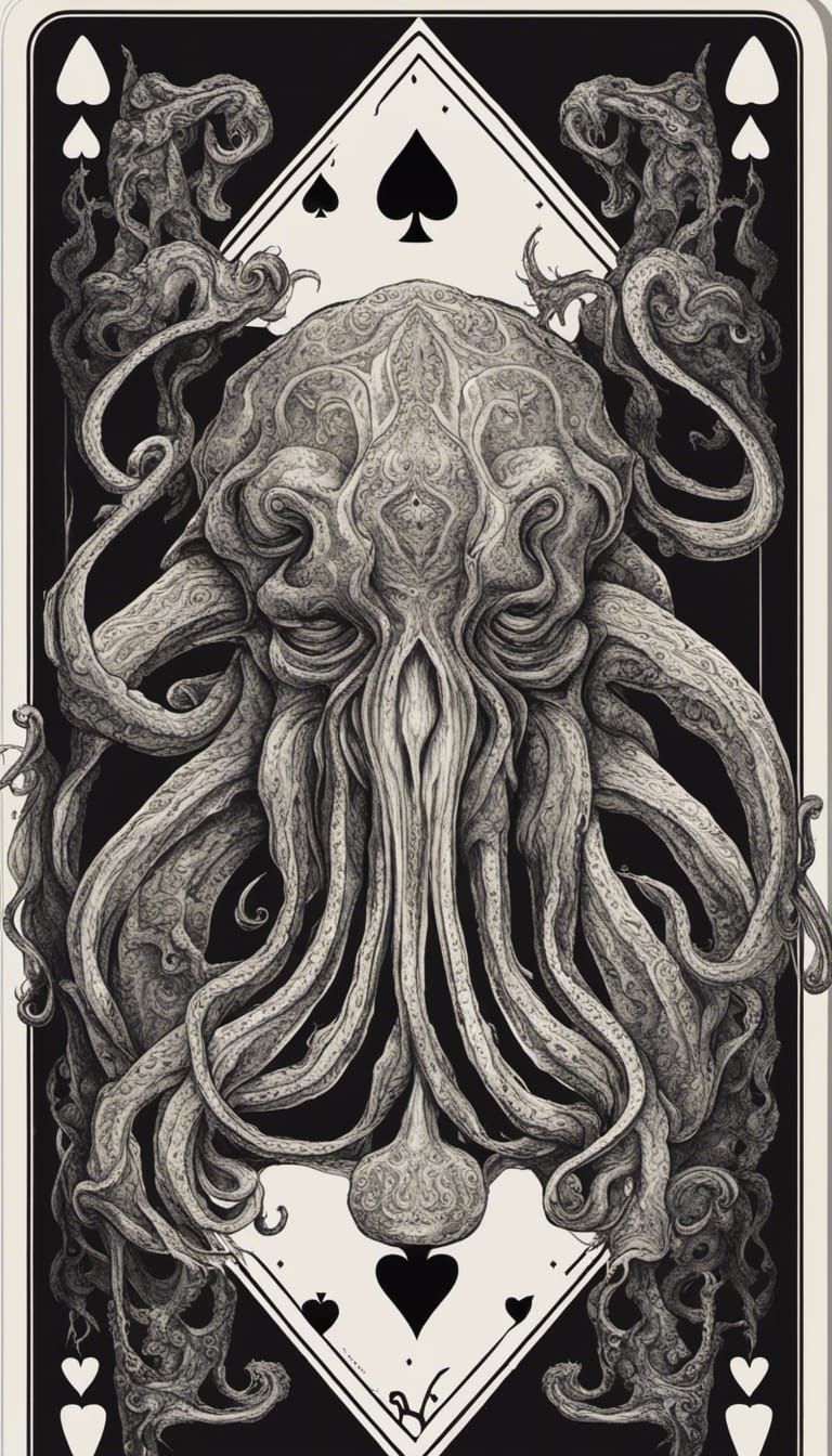 Cthulhu Ace of Spades Playing Card