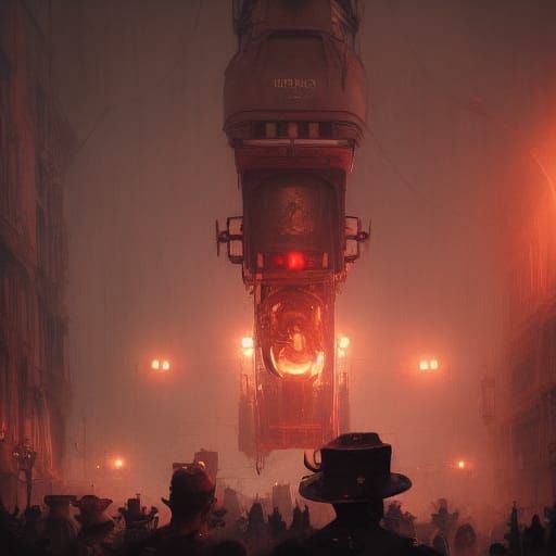 Sinister Dieselpunk Circus Art in 8K Resolution