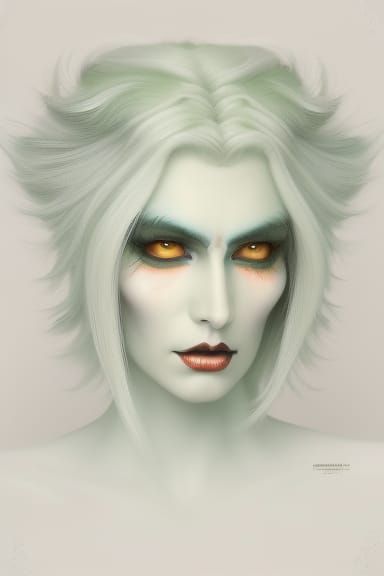 Eerie Pontianak Portrait in Whimsical Fantasy Style